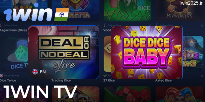 1win TV on the 1win website