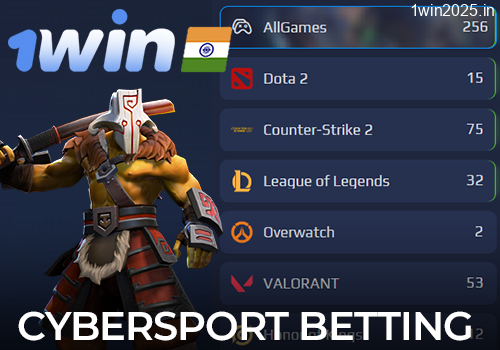 Cybersport Betting on sports on the 1win website