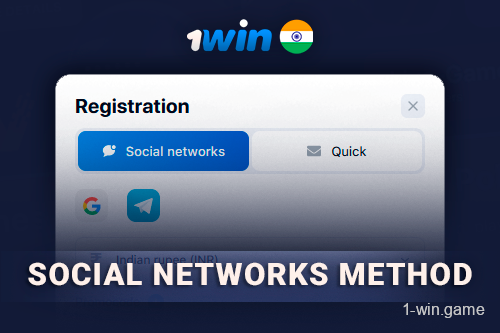 Social Media Registration 1win