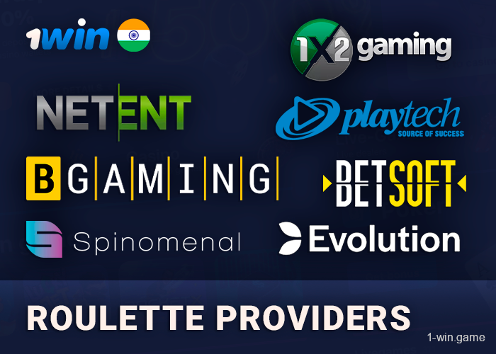 Roulette providers on 1win official site