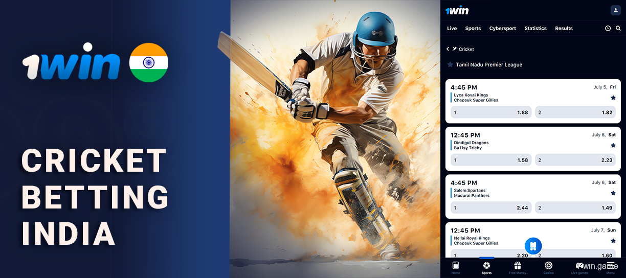 1Win Cricket Betting in India