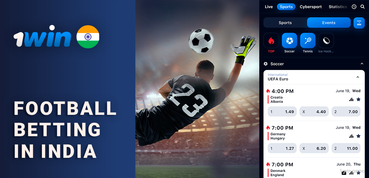 1Win Football Betting in India - Live and Upcoming events