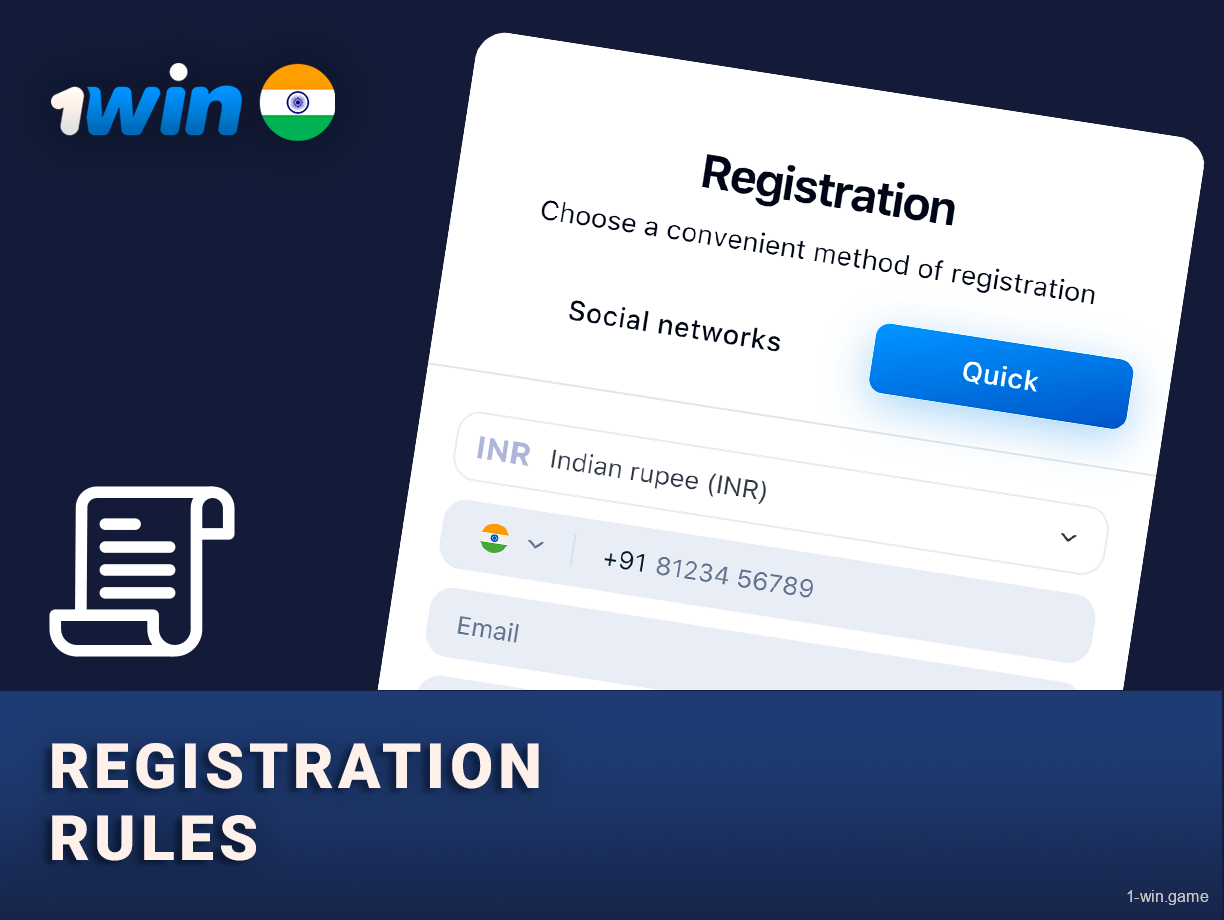 1Win Registration Rules