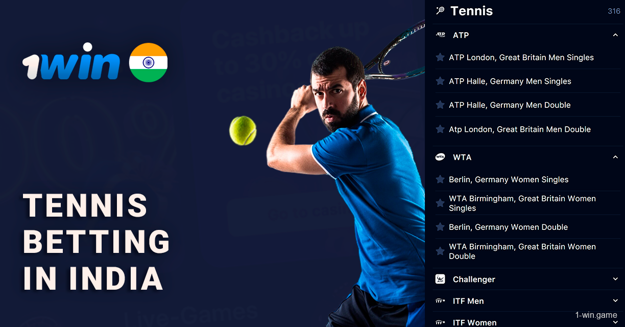 1Win Tennis Betting in India