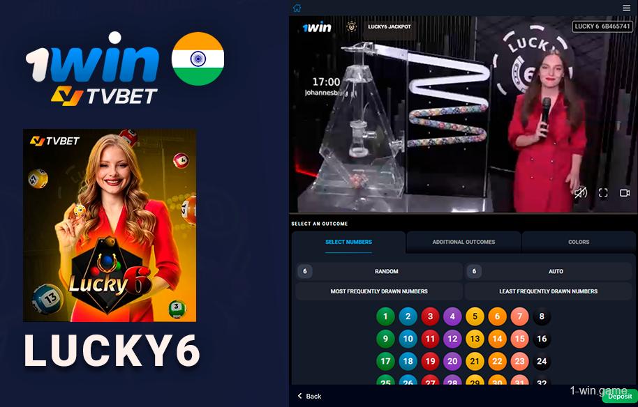 Lucky6 - 1Win TVBet lotto-themed casino Live Game