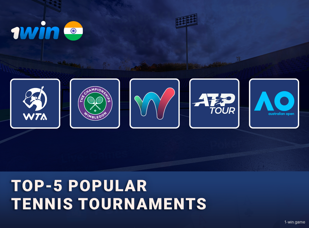 1Win Tennis amateurs can bet on vast majority of tennis tournaments, local and international